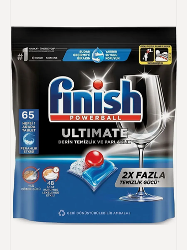 Изображение товара Капсулы для мытья посуды Finish Ultimate для посудомоечной машины, таблетки для посудомоечных машин, 65 шт.