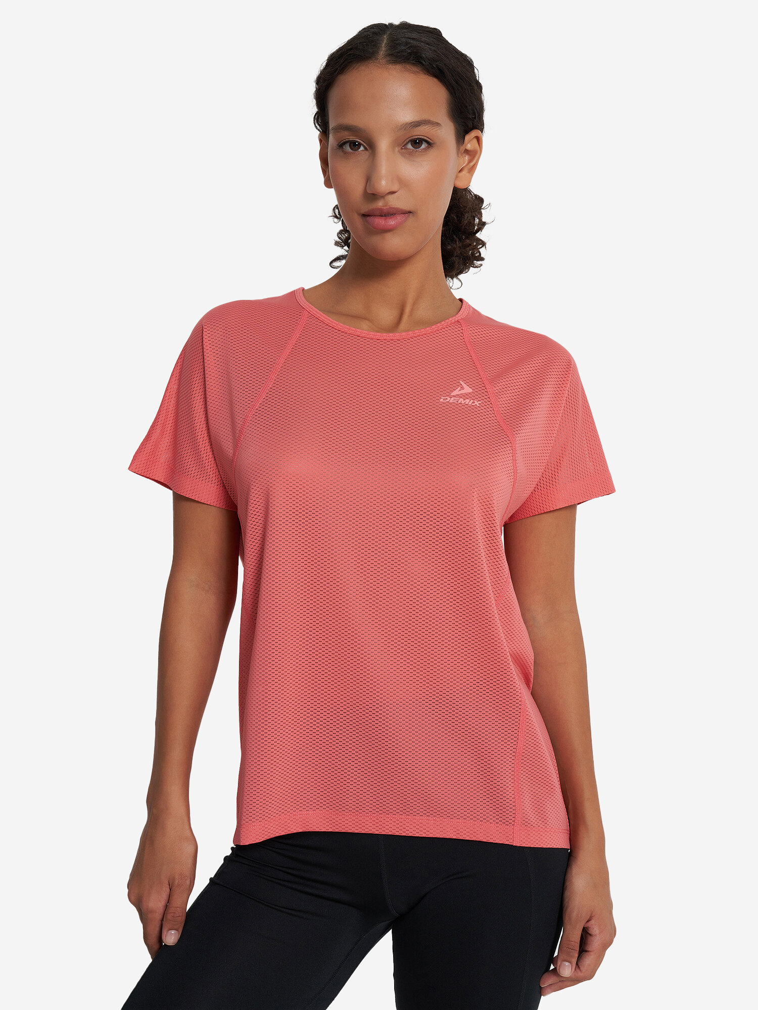 Футболка спортивная Demix W D Fitness GYM Mesh SS T-Shirt, размер 46/48, лососевый