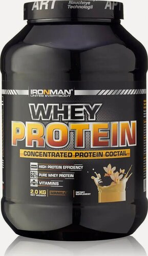 Изображение товара Сывороточный протеин IRONMAN "Whey Protein", ванильный, банка, 2 кг