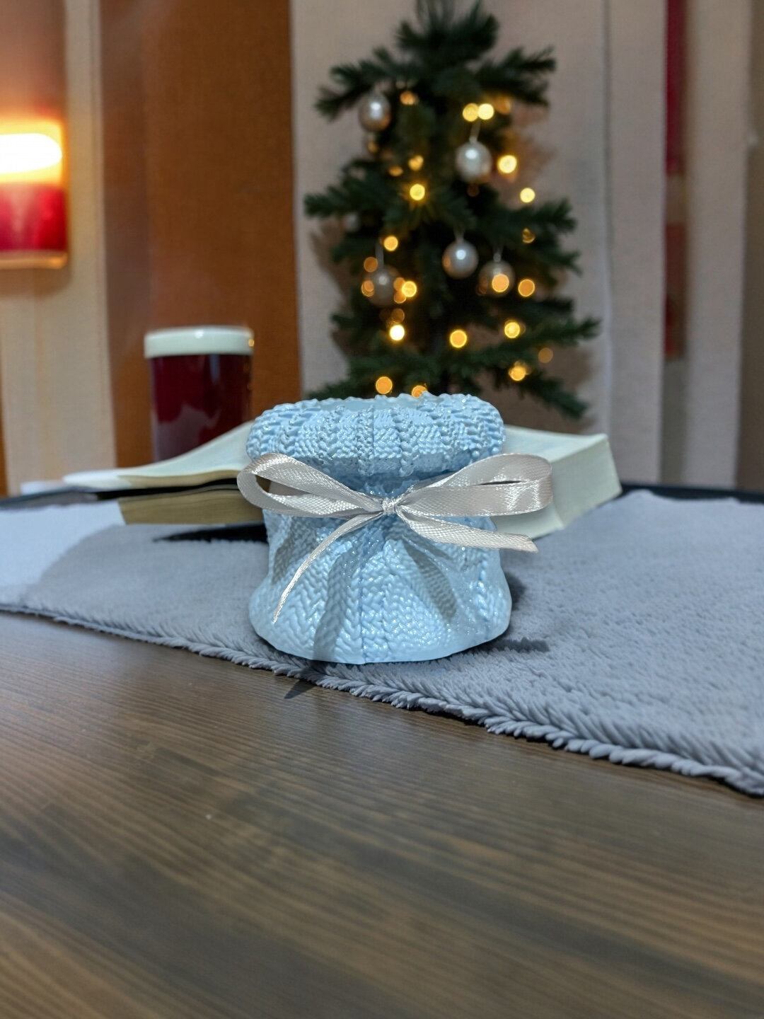 Интерьерные стаканы и арома свечи Christmas - Небесно-голубой