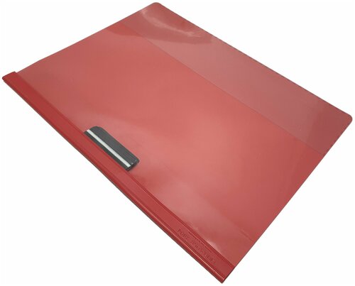 Папка с зажимом Durable, пластик, с карманом справа, красный, A4+