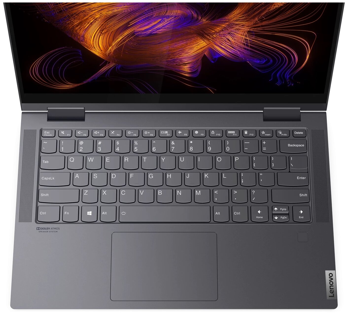14 Ноутбук Lenovo Yoga 7 14ACN6 1920x1080 AMD Ryzen 5 5600U 23 ГГц RAM 16 ГБ LPDDR4X SSD 512 ГБ AMD Radeon Graphics Windows 11 Home 82N7008MRU slate grey