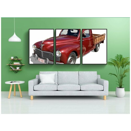 фото Набор модулных постеров для интерьера "peugeot 203, грузовая машина, пикап" 60x90 см. в тубусе, без рамки lotsprints