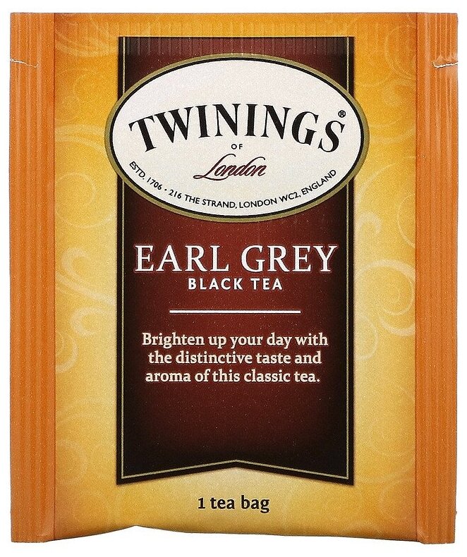 Twinings Earl Grey 2гХ 25 пак черный ароматизированный чай картонная упаковка 50 г (07756) - фотография № 6