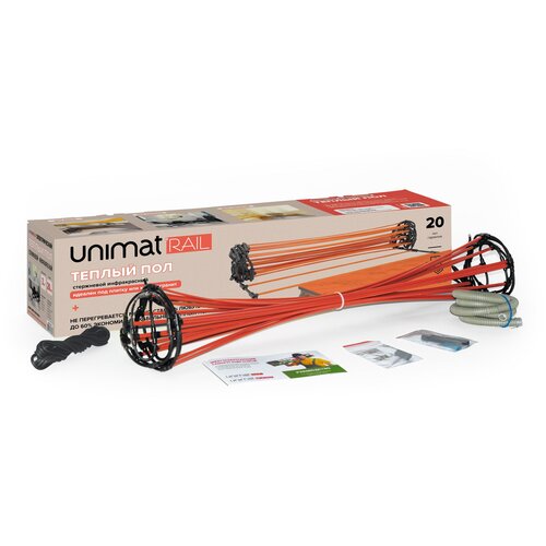 Теплый пол электрический стержневой Unimat RAIL мощность комплекта 232 Вт 2 погм 11039₽