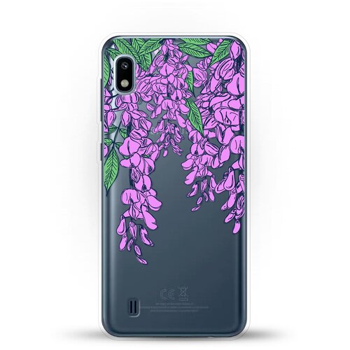 фото Силиконовый чехол цветы фиолетовые на samsung galaxy a10 andy & paul