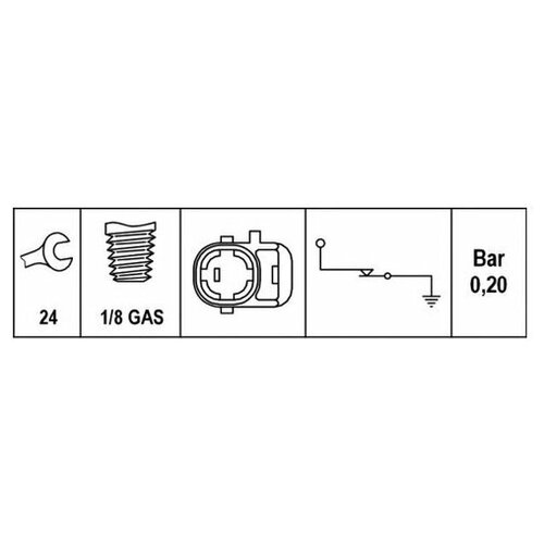 фото Датчик давления масла hella 6zl003259511