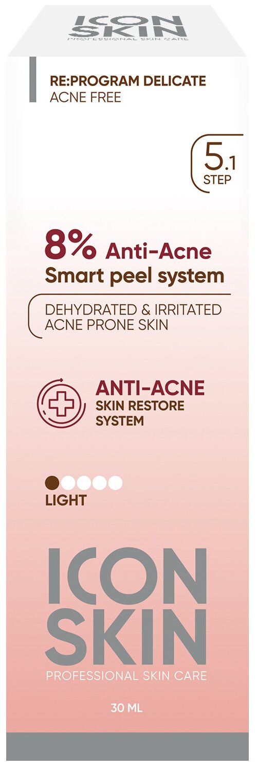 Icon Skin Деликатный пилинг с 8% комплексом кислот для проблемной кожи лица, 30 мл (Icon Skin, ) - фото №2