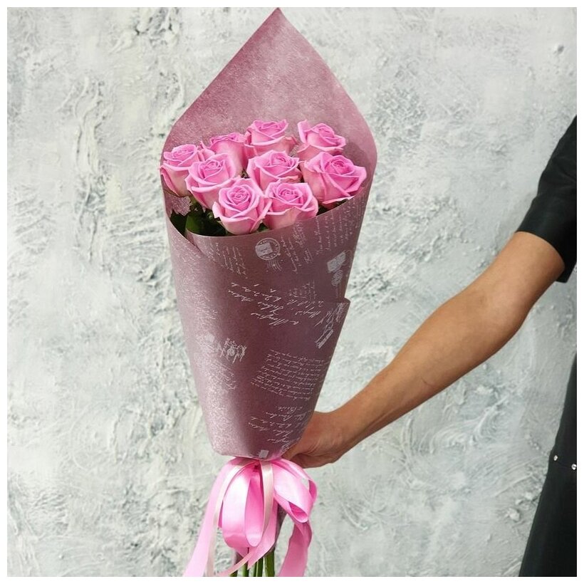 Букет из 9 розовых роз Свидание