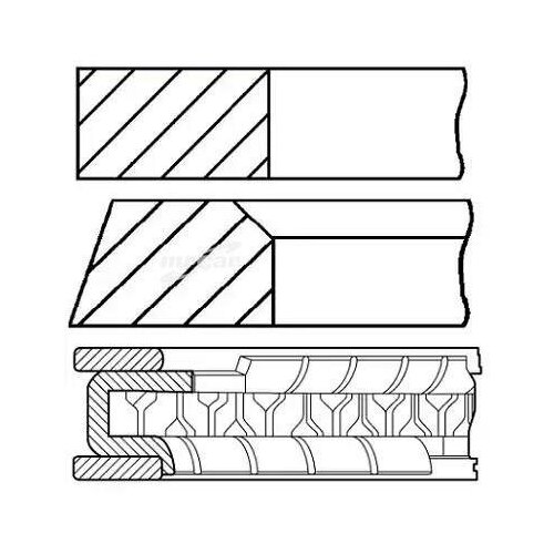 GOETZE 08-428500-00 Комплект поршневых колец для 1 цилиндра