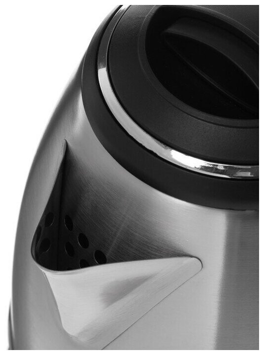 Чайник электрический 1.5Л 2000ВТ хромир вставка диск металл CENTEK - фотография № 3