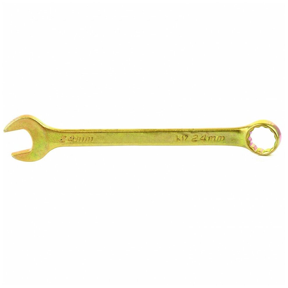 Ключ комбинированный Сибртех 24 мм, желтый цинк 14986