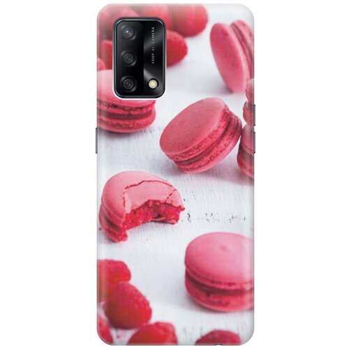 фото Ультратонкий силиконовый чехол-накладка для oppo a74 с принтом "малиновые макаруны" gosso