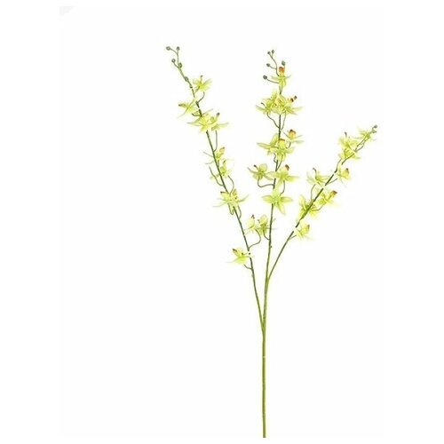 Искусственные цветы орхидея дендробиум светло-зеленая 87 см для декора