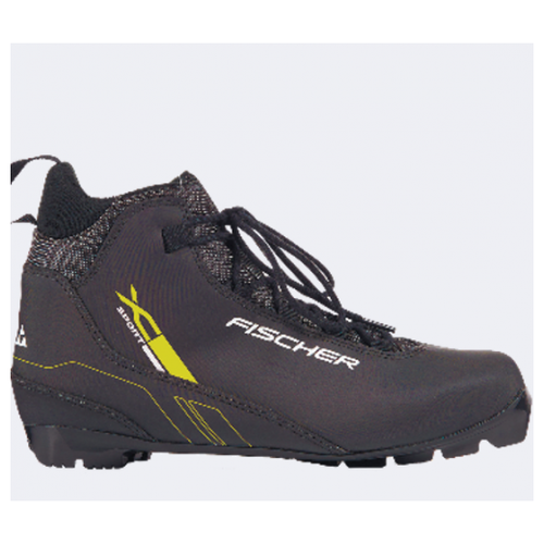 фото Лыжные ботинки fischer xc sport black yellow s39818 nnn (черный/салатовый) 2019-2020 45 ru