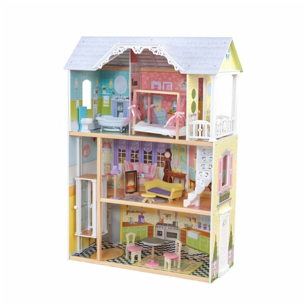 Трехэтажный дом из дерева для Barbie (Барби) KidKraft Кайли (Kaylee, 65251) с мебелью 10 предметов - фото №13