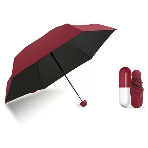 фото Мини-зонт черный, красный