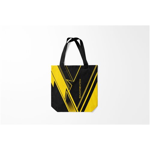 фото Сумка-шоппер / 40х40 см / популярные иллюстрации / полосы kickboxing burnettie