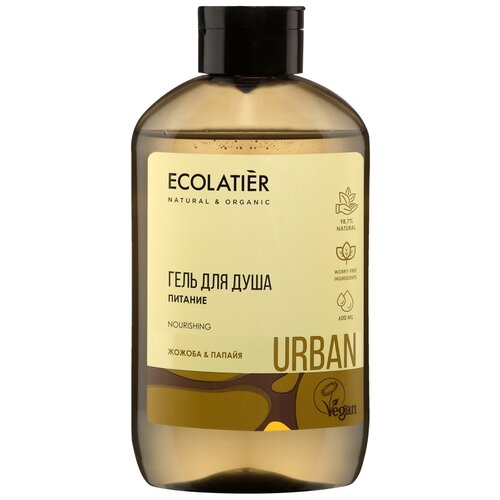 Ecolatier Натуральный гель для душа Питание жожоба-папайя, 600 мл , Ecolatier