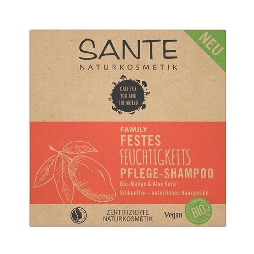 sante family питательный шампунь твердый для блеска волос с био берёзой и растительными протеинами Шампунь твердый, с био-манго и алое, увлажняющий и питательный Sante 60 г