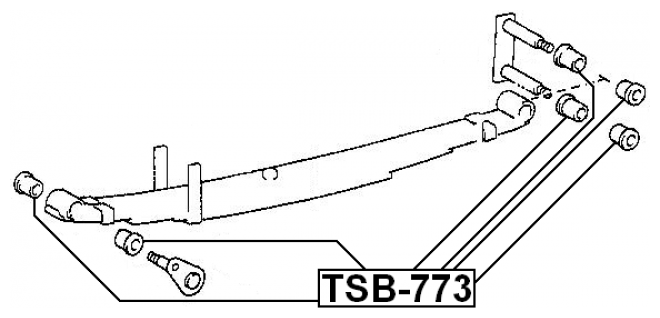 Втулка задней рессоры Febest TSB-773