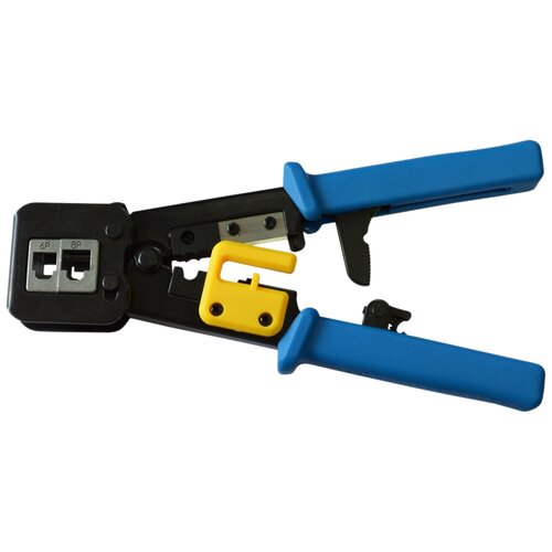 Обжимной инструмент для коннекторов типа EZ, 4P, 6P, 8P, с храповым механизмом, LAN-CRI-468R/EZ