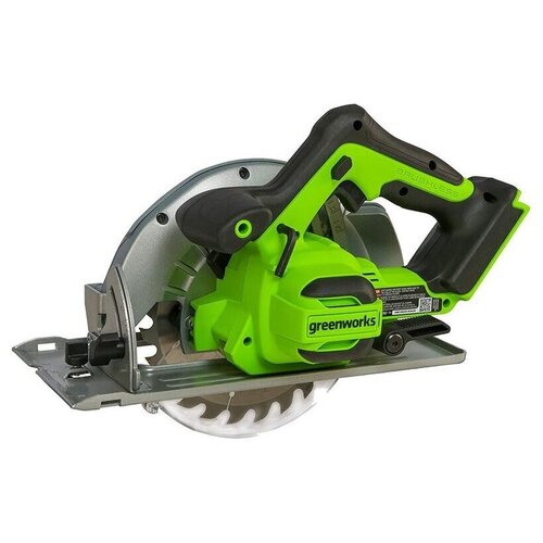 Аккумуляторная дисковая пила Greenworks GD24CS 1500907, 24 В, зеленый/черный циркулярная мини пила аккумуляторная greenworks g24mcs 24v бесщеточная без акб и зу