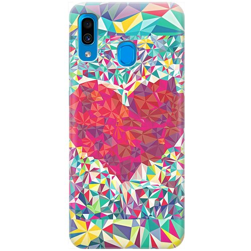 фото Re:pa накладка transparent для samsung galaxy a20 / a30 с принтом "бриллиантовое сердце"