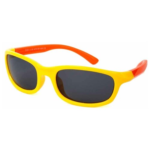 Солнцезащитные очки Keluona, кошачий глаз, оправа: пластик, гибкая оправа/дужки, поляризационные, желтый