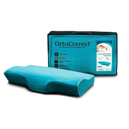 фото Ортопедическая подушка ortocorrect ideal с центральной п-образной выемкой 58х32,высота вали mikimarket