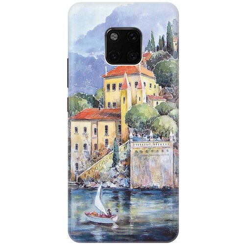фото Gosso ультратонкий силиконовый чехол-накладка для huawei mate 20 pro с принтом "город у моря"
