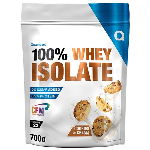 Quamtrax Nutrition Изолят протеина Quamtrax Nutrition Direct Whey Protein Isolate, 700 г, вкус: печенье-крем протеин изолят direct whey protein isolate 700 г шоколад