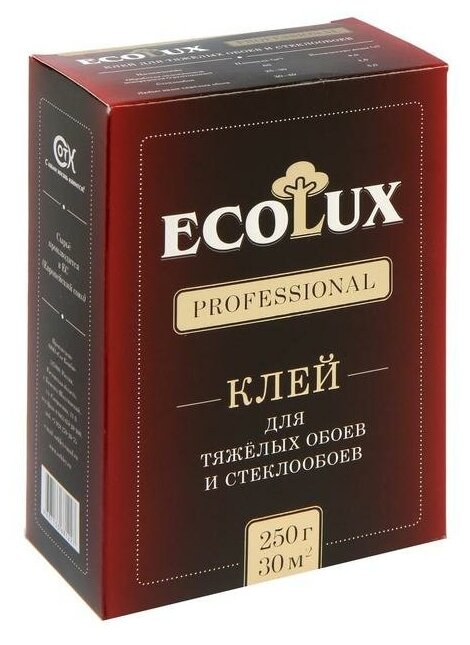 Клей обойный ECOLUх Professional, стеклообои, 250 г