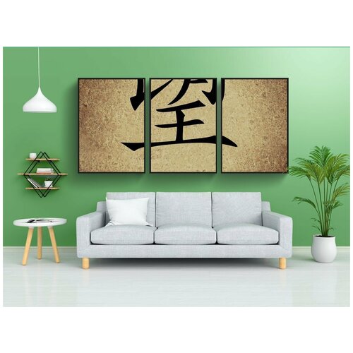 фото Набор модулных постеров для интерьера "китайский язык, персонажи, задний план" 60x90 см. в тубусе, без рамки lotsprints