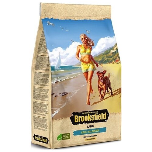 Brooksfield сухой корм для взрослых собак Ягнёнок/рис 3 кг