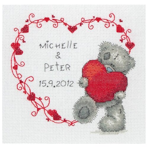 фото * набор для вышивания anchor wedding heart 16*16см, mez, tt222