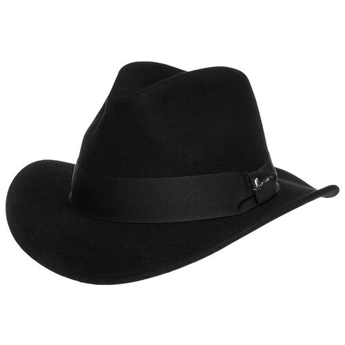 фото Шляпа федора herman, шерсть, утепленная, размер 61, черный