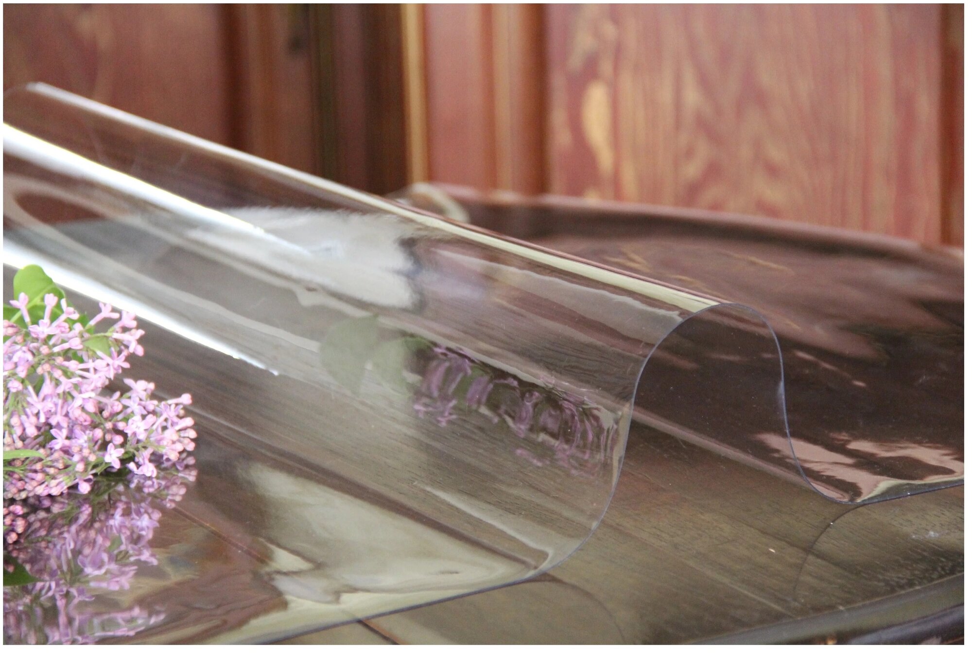 Гибкое стекло Домовой Прошка Гибкое стекло, 140х60 см, толщина 0.5 мм, прозрачный - фотография № 8