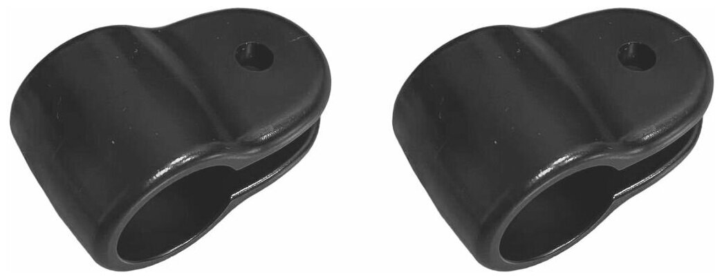 фото Крепление тента, хомут разрезной на лодку ПВХ, на трубу диаметром 22 мм/М6, черный, комплект 2 шт.