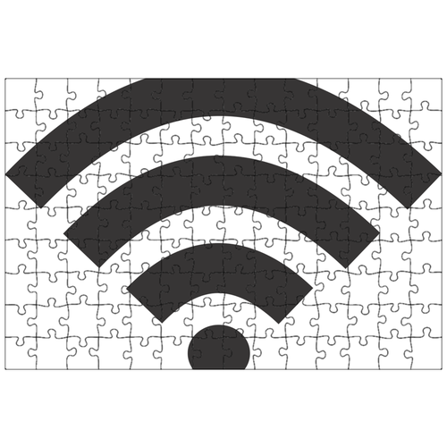 фото Магнитный пазл 27x18см."вай- фай, сигнал wi- fi, интернет" на холодильник lotsprints