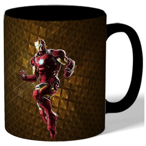 фото Кружка цветная с рисунком железный человек drabs