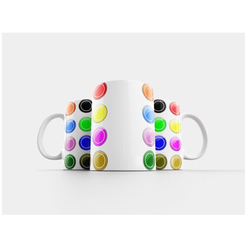 фото Кружка "круги, кнопки, глянцевый" 320 мл lotsprints