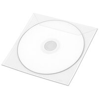 Конверт для CD/DVD диска, плотный полипропилен 120 мкм, прозрачный, упаковка 50 шт.