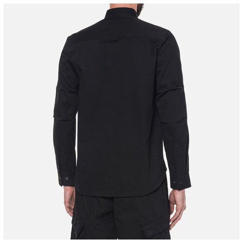 фото Мужская рубашка maharishi miltype custom organic cotton twill чёрный , размер s