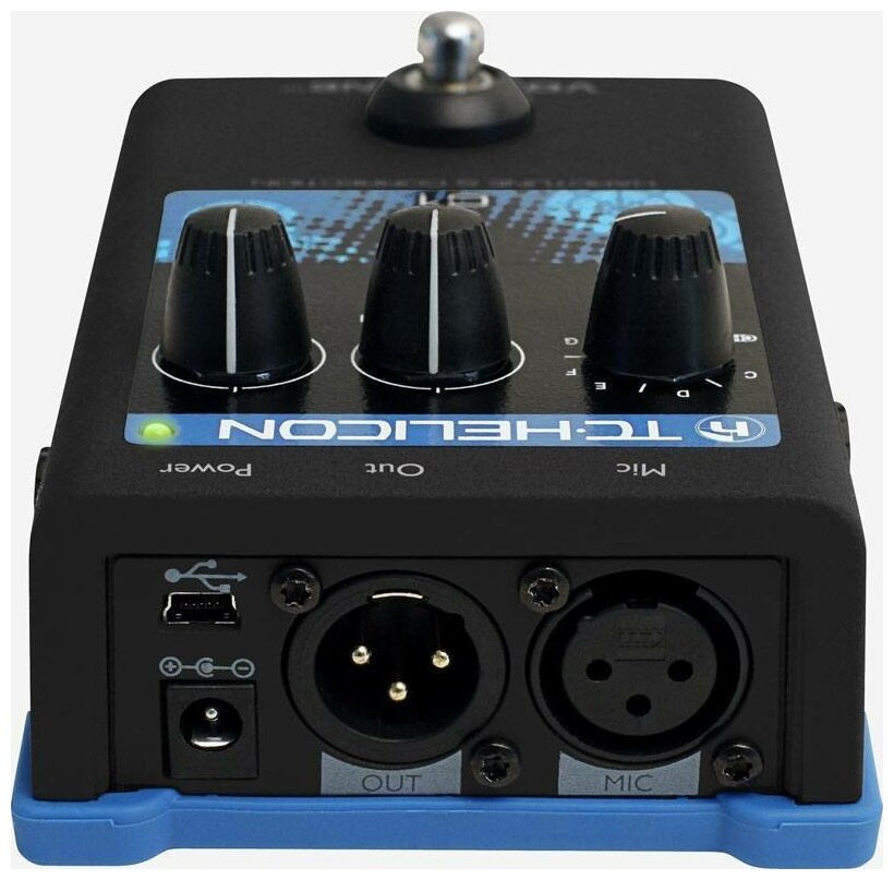 TC HELICON VoiceTone C1 напольная вокальная педаль эффекта коррекции тона, преамп студийного качества, фантомное питание, USB порт, балансные вход и вы - фото №4
