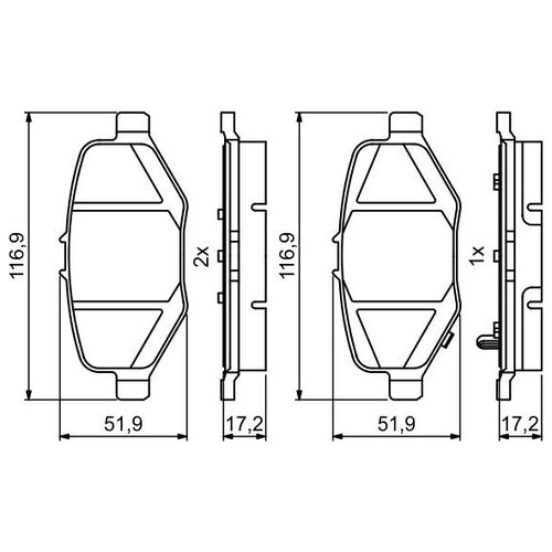 Bosch BOSCH Колодки тормозные BOSCH 0986495397