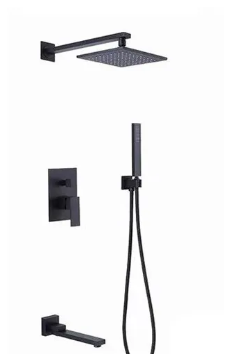 Душевая система скрытого монтажа со смесителем Gristo Sempre Di Tendenza Black GB4060 черный матовый