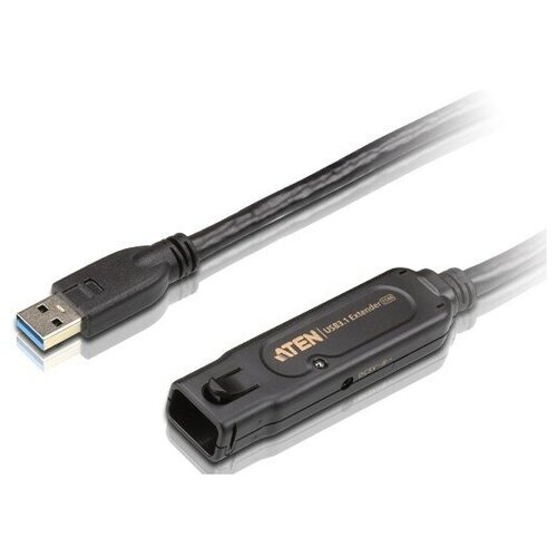 Кабель удлинительный ATEN USB 3.0 A (M) - A (F), 15м, ATEN UE3315 (UE3315-AT-G) конвертер aten vc182 at g vga audio