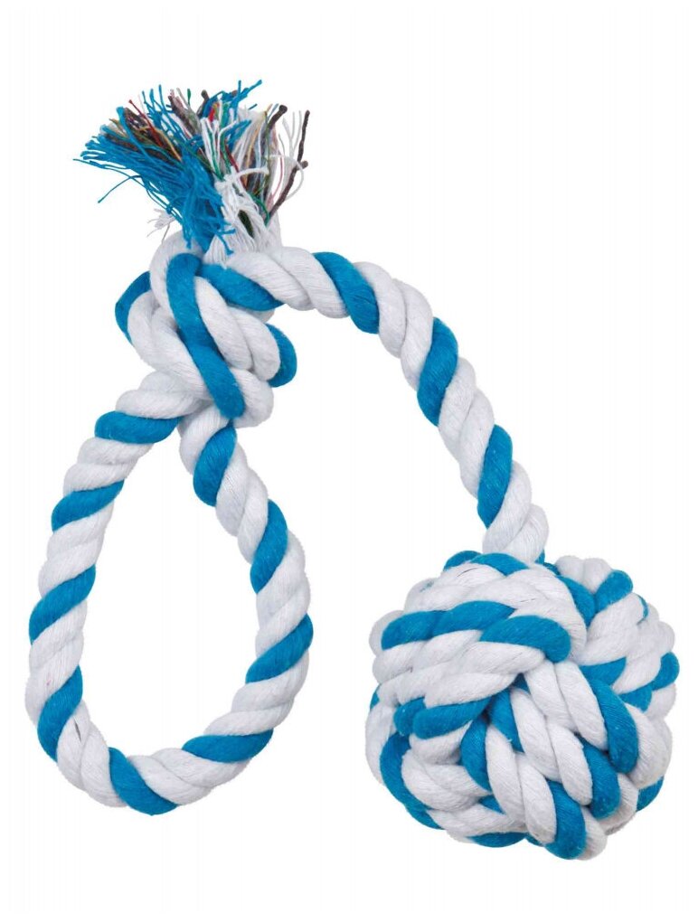 фото TRIXIE Игрушка для собак "Веревка с узлом "DentaFun", хлопок 5,5см*30см
