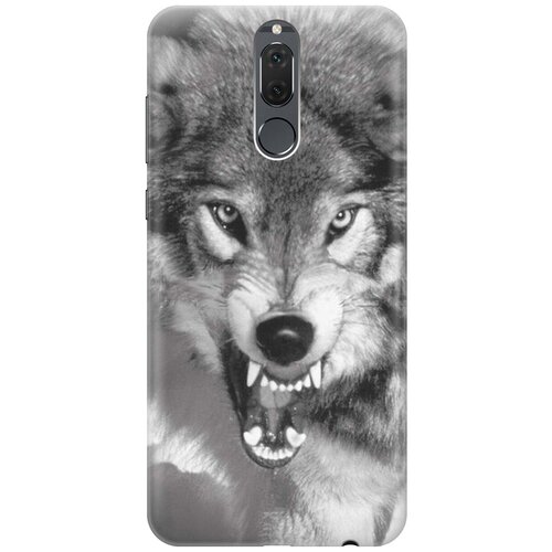 фото Gosso ультратонкий силиконовый чехол-накладка для huawei nova 2i с принтом "волчий оскал"